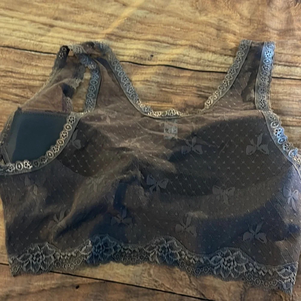 WISHLIST Sheer Bow Dot Lace Bralette - Picture 8 of 10